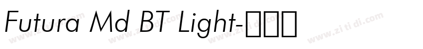 Futura Md BT Light字体转换